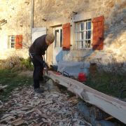 Equarrissage d'un chêne